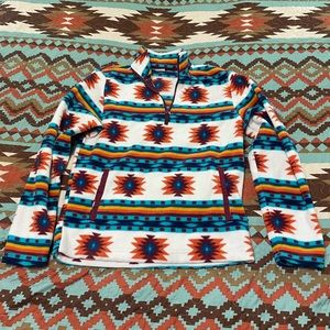 Aztec quarter zip sweatshirt